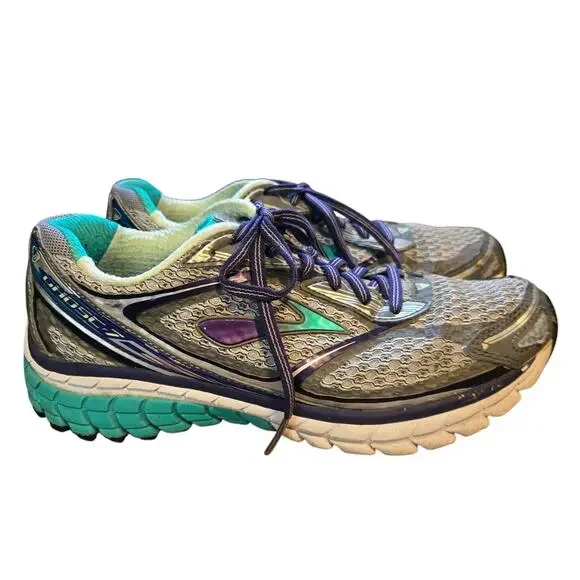 Brooks Ghost 7 'G7' Women's Running Shoes Gray/Green/Purple Size 8 Medium - Picture 8 of 12